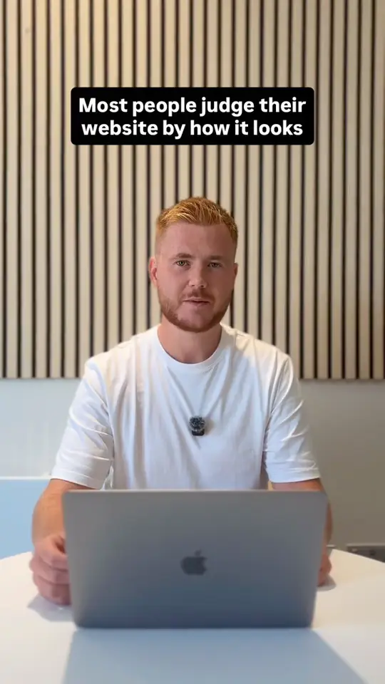 Calum Wharmby of C&L Web Design, Myrtle Street, Liverpool, explaining the five-second homepage test