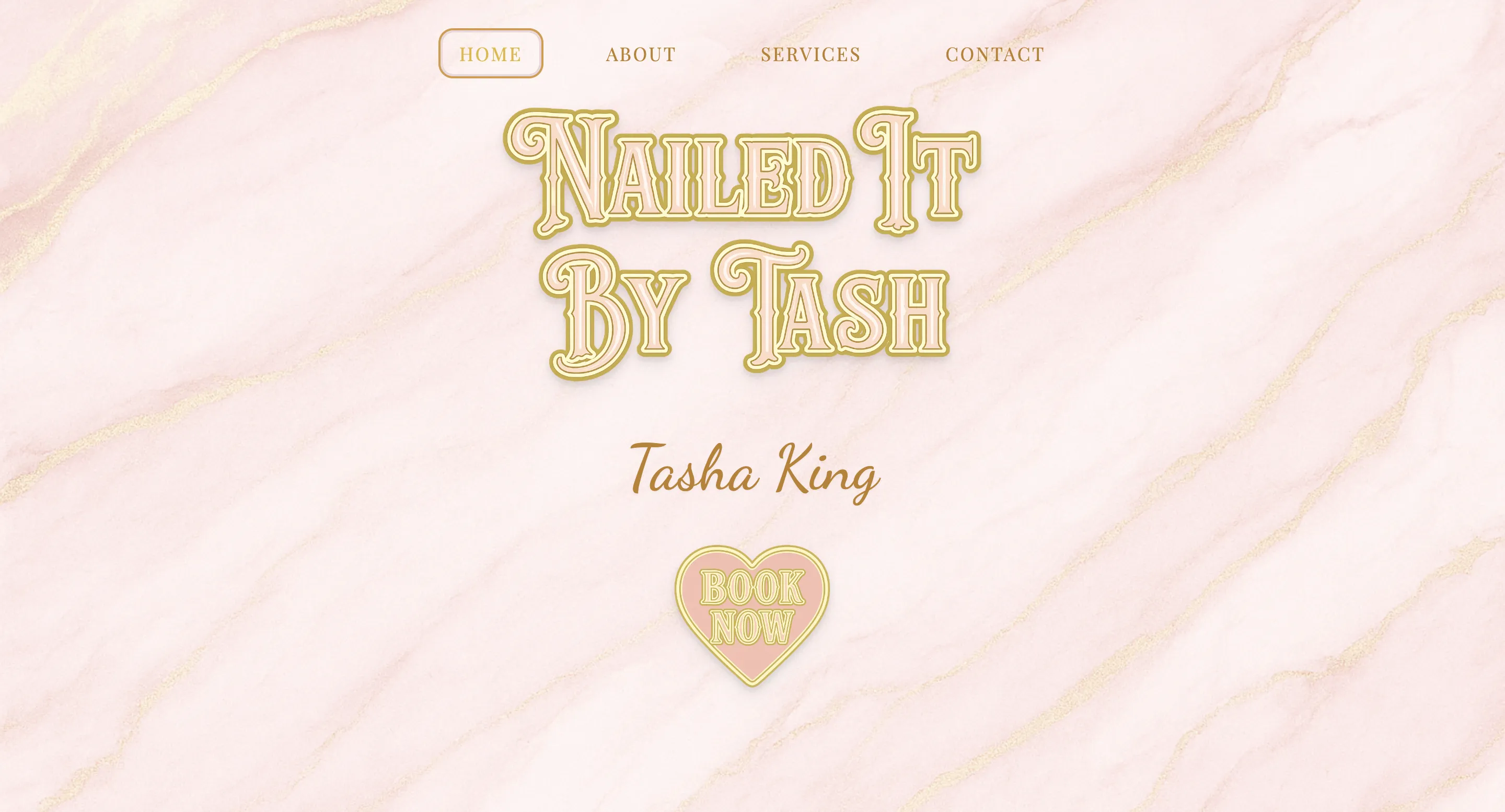Beauty and salon website design for Nailed It By Tash