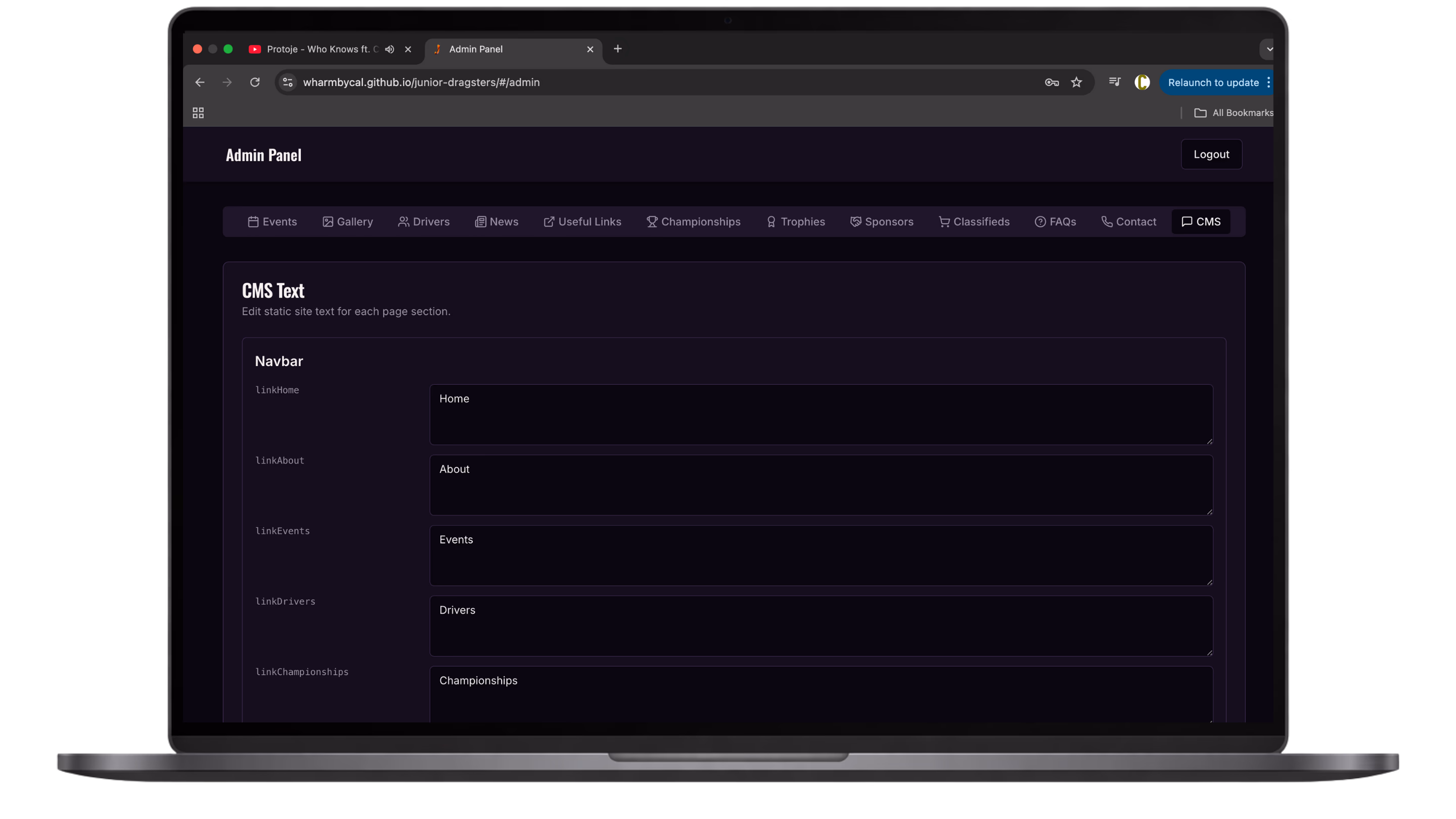Custom dashboard design for Leighton Buzzard small business 3